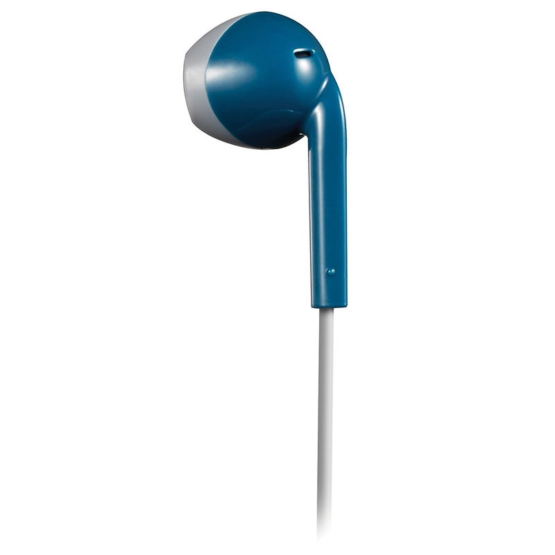 JVC Blue and Grey Sweat and Splash Proof Retro Earbuds with Microphone and Remote HAF19MAH - Image 4